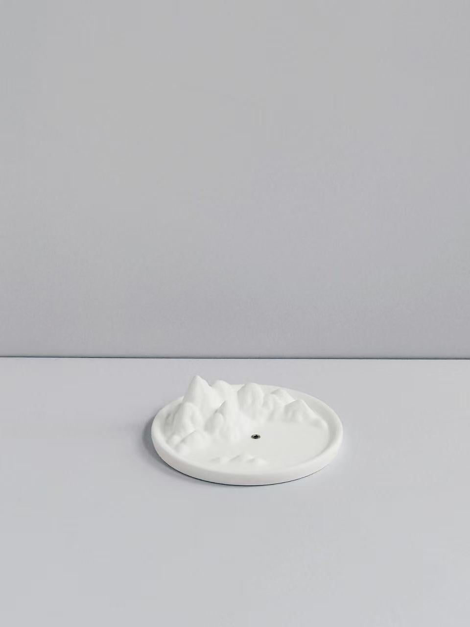 Mountain Incense Holder White