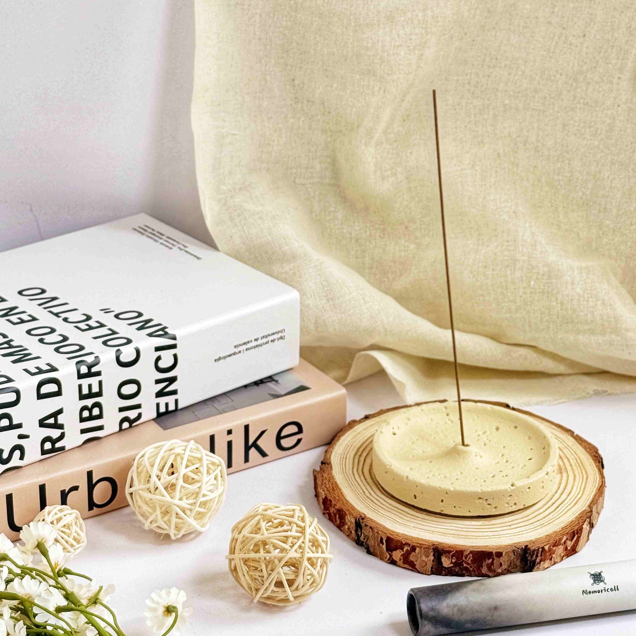 Stone Incense Holder with Incense Sticks Cozy