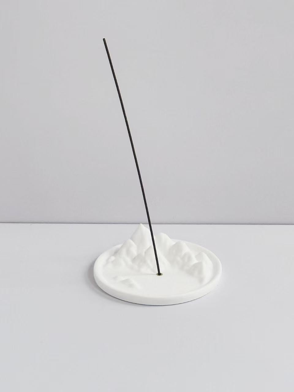 Mountain Incense Holder White